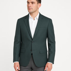 WEST END Jacket Mens 38S Green‎ Blazer Notched Lapel 2Button Modern Tailored